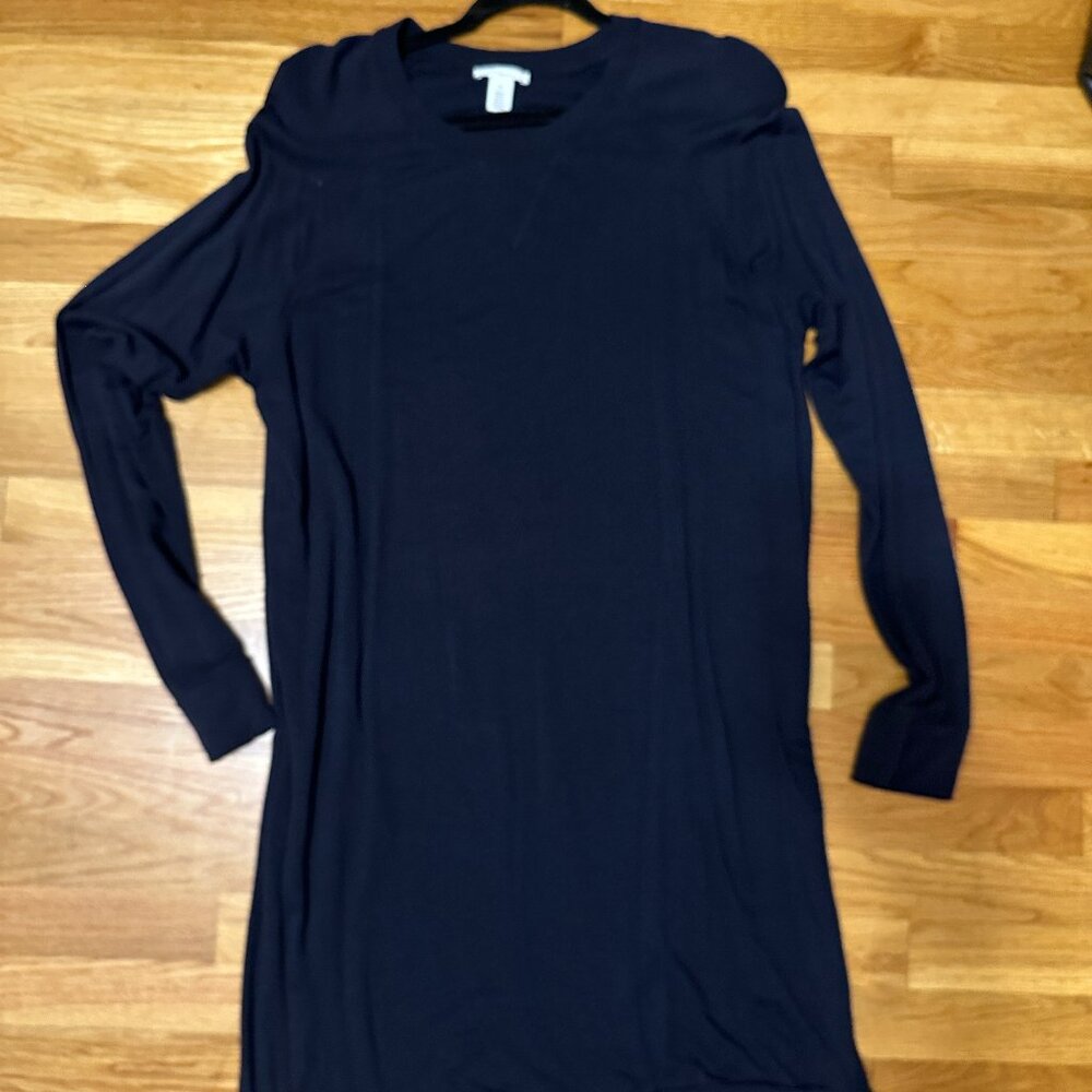 Throw-On Cozy Crew-Neck Sweatshirt Dress